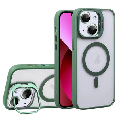For iPhone 13 U1 Invisible Lens Holder Acrylic + TPU MagSafe Magnetic Phone Case(Green) by buy2fix