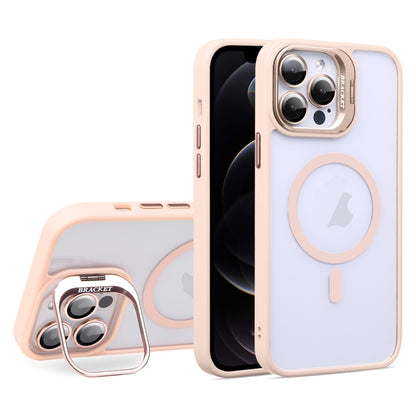 For iPhone 12 Pro U1 Invisible Lens Holder Acrylic + TPU MagSafe Magnetic Phone Case(Pink) by buy2fix