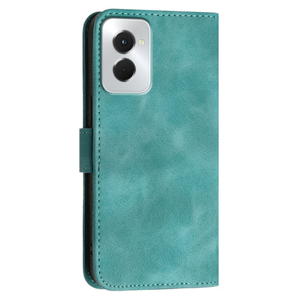 For Motorola Moto G Power 5G 2024 Grid Butterfly Embossed Pattern Leather Phone Case with Lanyard(Light Blue) by buy2fix