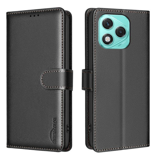 For Honor 400 Lite Global Litchi Texture RFID Anti-theft Leather Phone Case(Black)