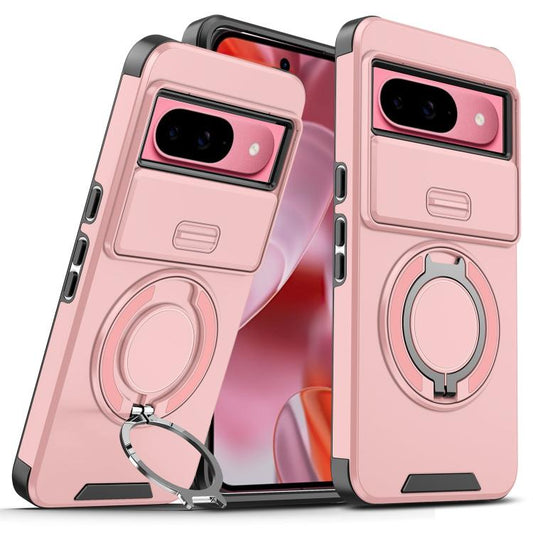 For Google Pixel 10 / 10 Pro Sliding Camshield Ring Holder Phone Case(Pink) - Google Cases by buy2fix | Online Shopping UK | buy2fix