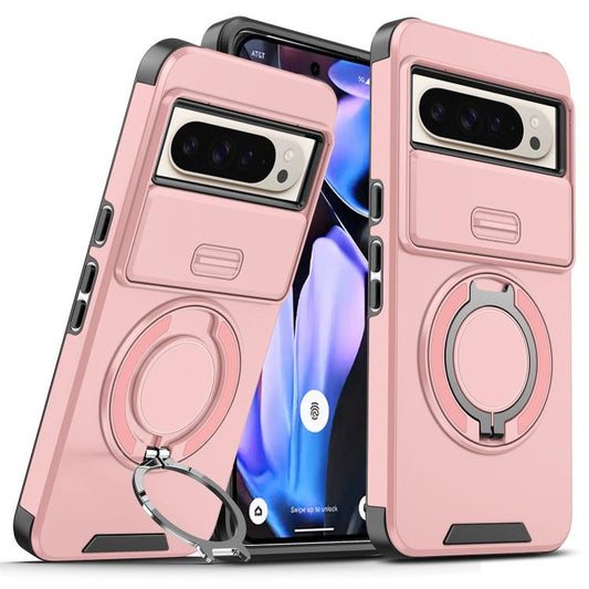 For Google Pixel 10 Pro XL Sliding Camshield Ring Holder Phone Case(Pink) - Google Cases by buy2fix | Online Shopping UK | buy2fix