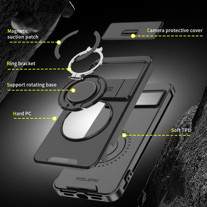 For Google Pixel 10 Pro XL Sliding Camshield Ring Holder Phone Case(Black) - Google Cases by buy2fix | Online Shopping UK | buy2fix