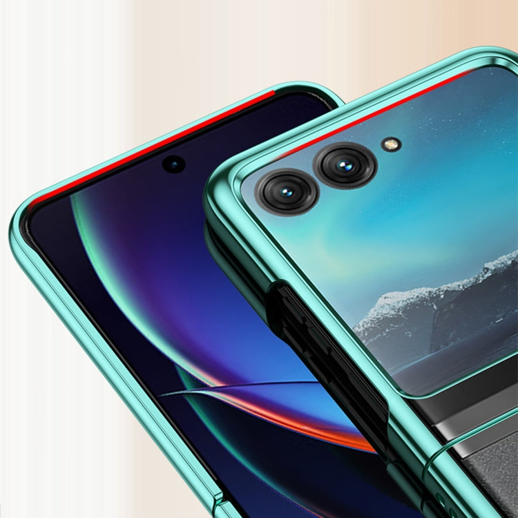 For Motorola Razr 50 Ultra 6D Electroplating PC Shockproof Phone Case(Silver) by buy2fix