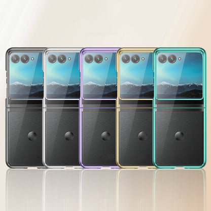 For Motorola Razr 50 Ultra 6D Electroplating PC Shockproof Phone Case(Black) by buy2fix