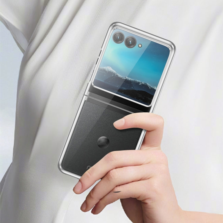 For Motorola Razr 50 Ultra 6D Electroplating PC Shockproof Phone Case(Black) by buy2fix