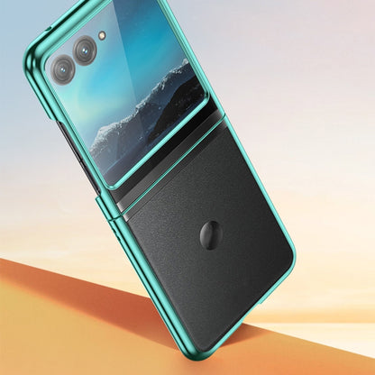 For Motorola Razr 50 Ultra 6D Electroplating PC Shockproof Phone Case(Green) by buy2fix