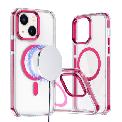 For iPhone 14 / 13 Two-color TPU Hybrid PC MagSafe Phone Case(Red) - iPhone 14 Cases by buy2fix | Online Shopping UK | buy2fix