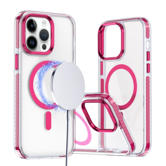 For iPhone 12 / 12 Pro Two-color TPU Hybrid PC MagSafe Phone Case(Red) - iPhone 12 / 12 Pro Cases by buy2fix | Online Shopping UK | buy2fix