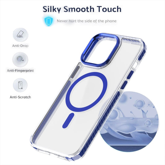 For iPhone 15 Pro Two-color TPU Hybrid PC MagSafe Phone Case(Purple) - iPhone 15 Pro Cases by buy2fix | Online Shopping UK | buy2fix