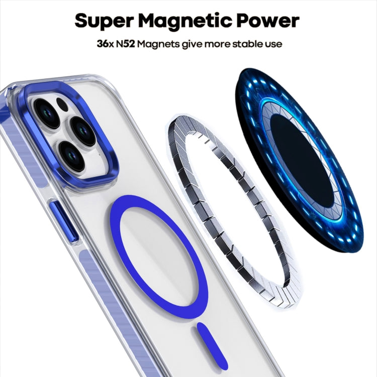 For iPhone 15 Pro Two-color TPU Hybrid PC MagSafe Phone Case(White) - iPhone 15 Pro Cases by buy2fix | Online Shopping UK | buy2fix