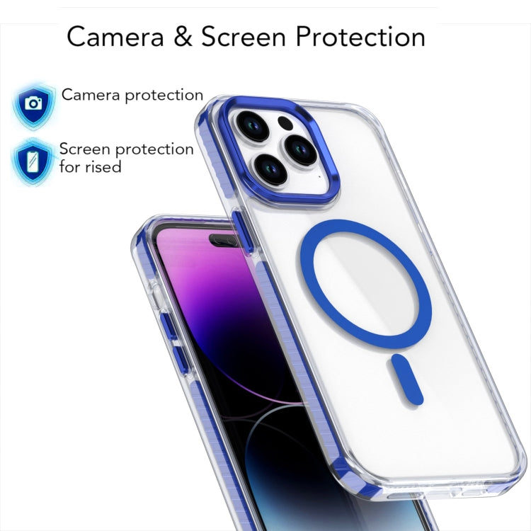For iPhone 15 Pro Two-color TPU Hybrid PC MagSafe Phone Case(Black) - iPhone 15 Pro Cases by buy2fix | Online Shopping UK | buy2fix