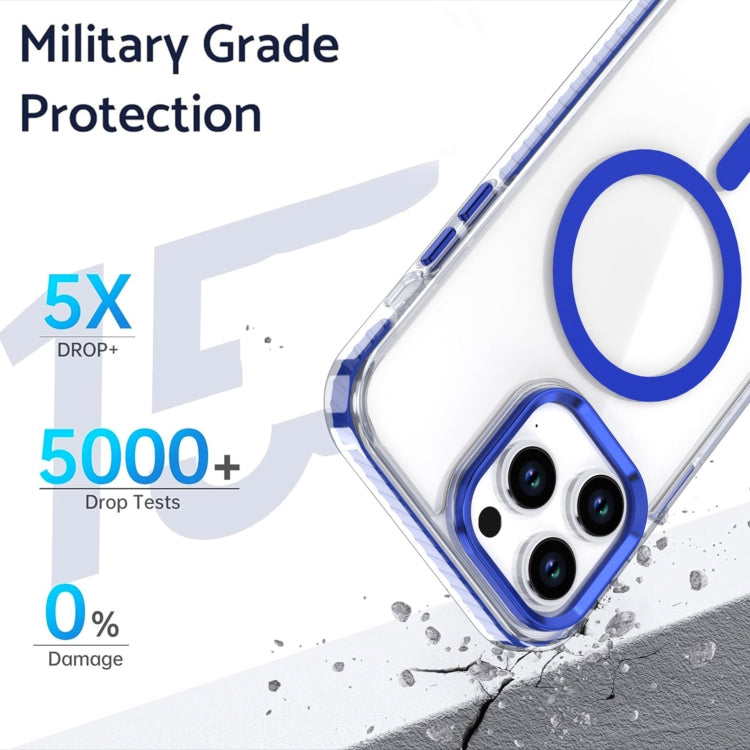 For iPhone 15 Pro Two-color TPU Hybrid PC MagSafe Phone Case(Red) - iPhone 15 Pro Cases by buy2fix | Online Shopping UK | buy2fix