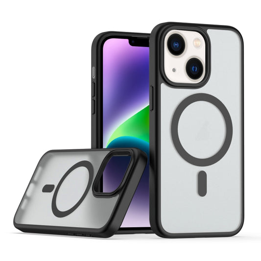 For iPhone 14 / 13 TPU Hybrid PC Inner Magnetic MagSafe Phone Case(Black) - iPhone 14 Cases by buy2fix | Online Shopping UK | buy2fix