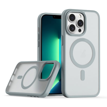 For iPhone 13 Pro Max TPU Hybrid PC Inner Magnetic MagSafe Phone Case(Grey) by buy2fix