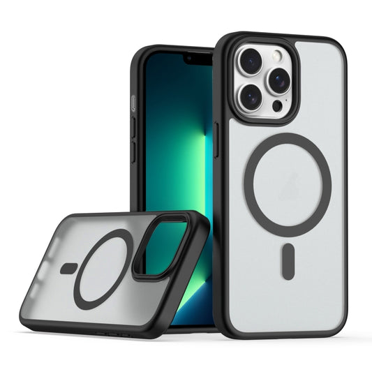 For iPhone 13 Pro Max TPU Hybrid PC Inner Magnetic MagSafe Phone Case(Black) - iPhone 13 Pro Max Cases by buy2fix | Online Shopping UK | buy2fix