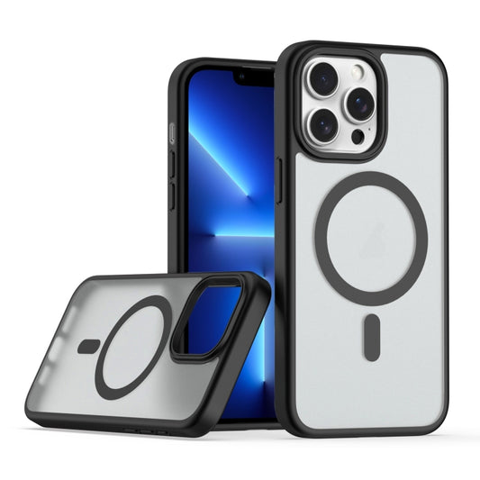 For iPhone 13 Pro TPU Hybrid PC Inner Magnetic MagSafe Phone Case(Black) - iPhone 13 Pro Cases by buy2fix | Online Shopping UK | buy2fix