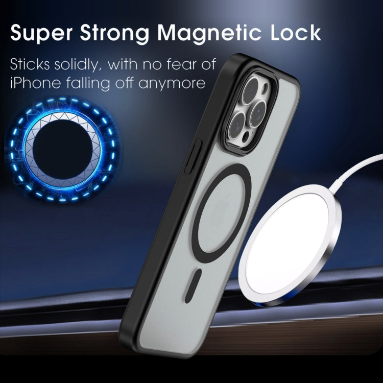 For iPhone 15 Pro TPU Hybrid PC Inner Magnetic MagSafe Phone Case(Black) - iPhone 15 Pro Cases by buy2fix | Online Shopping UK | buy2fix