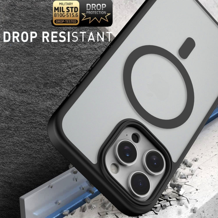 For iPhone 15 Pro TPU Hybrid PC Inner Magnetic MagSafe Phone Case(Black) - iPhone 15 Pro Cases by buy2fix | Online Shopping UK | buy2fix