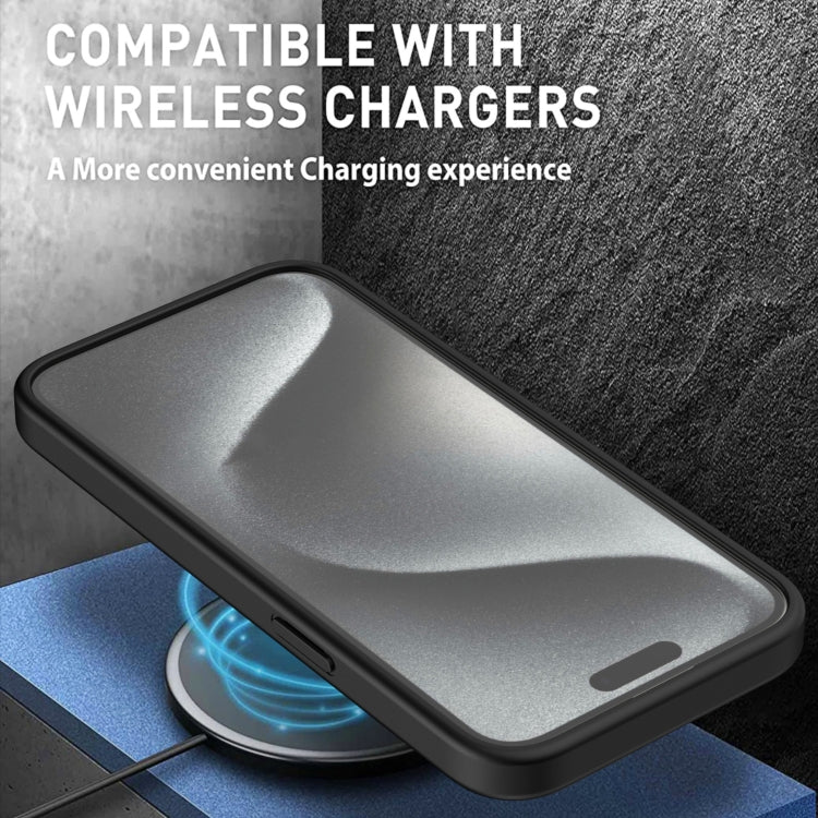 For iPhone 15 Pro TPU Hybrid PC Inner Magnetic MagSafe Phone Case(Black) - iPhone 15 Pro Cases by buy2fix | Online Shopping UK | buy2fix