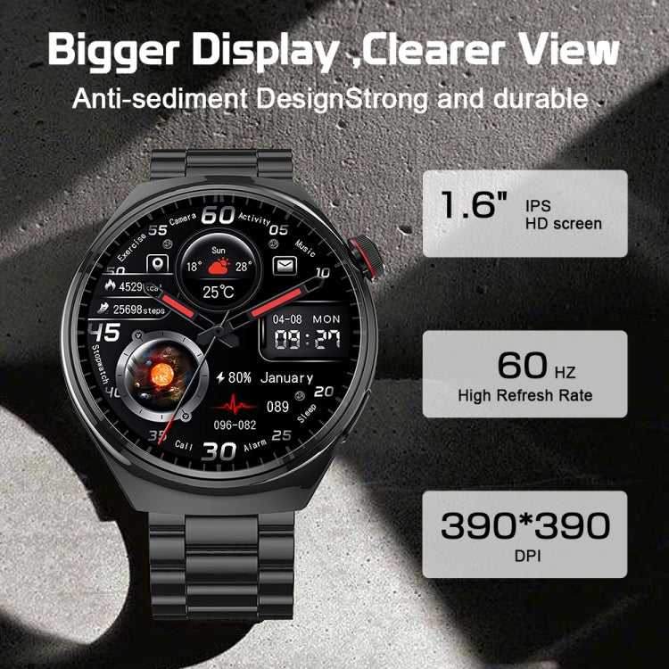 LF38 1.6 inch IPS Screen Steel Strap Smart Watch Supports Blood Oxygen Monitoring(Silver) by buy2fix
