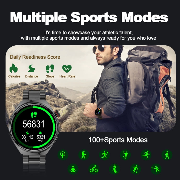 LF38 1.6 inch IPS Screen Steel Strap Smart Watch Supports Blood Oxygen Monitoring(Silver) by buy2fix