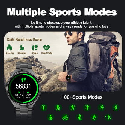 LF38 1.6 inch IPS Screen Steel Strap Smart Watch Supports Blood Oxygen Monitoring(Silver) by buy2fix