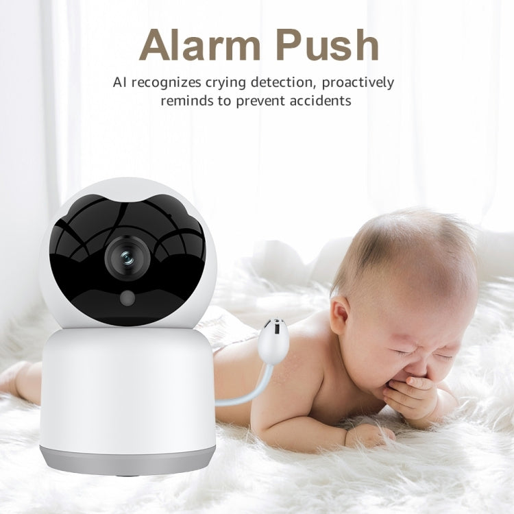 YT51 1920x1080 Home Baby Wireless Camera, with Temperature and Humidity Sensor EU Plug(White) - Baby Monitor by buy2fix | Online Shopping UK | buy2fix