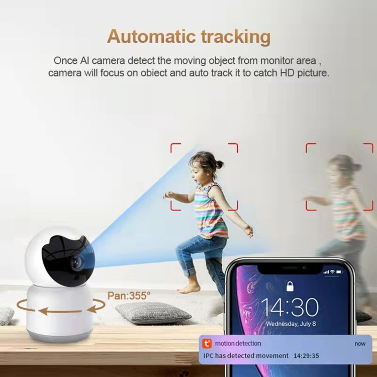 YT51 1920x1080 Home Baby Wireless Camera, without Temperature and Humidity Sensor UK Plug(White) - Baby Monitor by buy2fix | Online Shopping UK | buy2fix