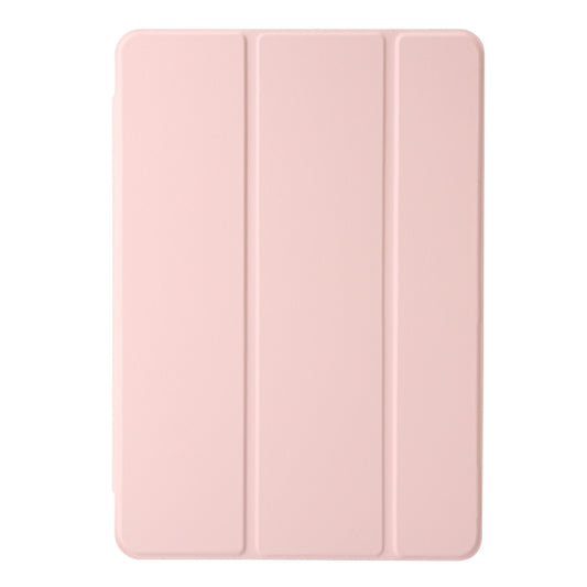 For Huawei Matepad SE 11 2024 Clear Acrylic 3-Fold Leather Tablet Case(Pink) - Huawei by buy2fix | Online Shopping UK | buy2fix