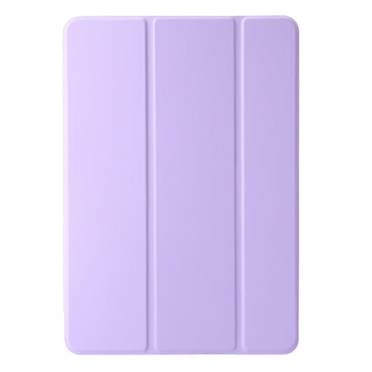 For Huawei Matepad SE 11 2024 Clear Acrylic 3-Fold Leather Tablet Case(Purple) - Huawei by buy2fix | Online Shopping UK | buy2fix