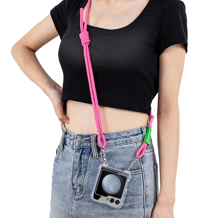 For Samsung Galaxy Z Flip6 / Flip7 FE GKK Airbag Hinge Full Coverage Phone Case with Crossbody Rope(Pink) - Galaxy Z Flip6 5G Cases by GKK | Online Shopping UK | buy2fix