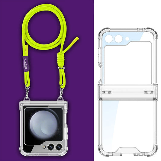 For Samsung Galaxy Z Flip6 / Flip7 FE GKK Airbag Hinge Full Coverage Phone Case with Crossbody Rope(Yellow) - Galaxy Z Flip6 5G Cases by GKK | Online Shopping UK | buy2fix