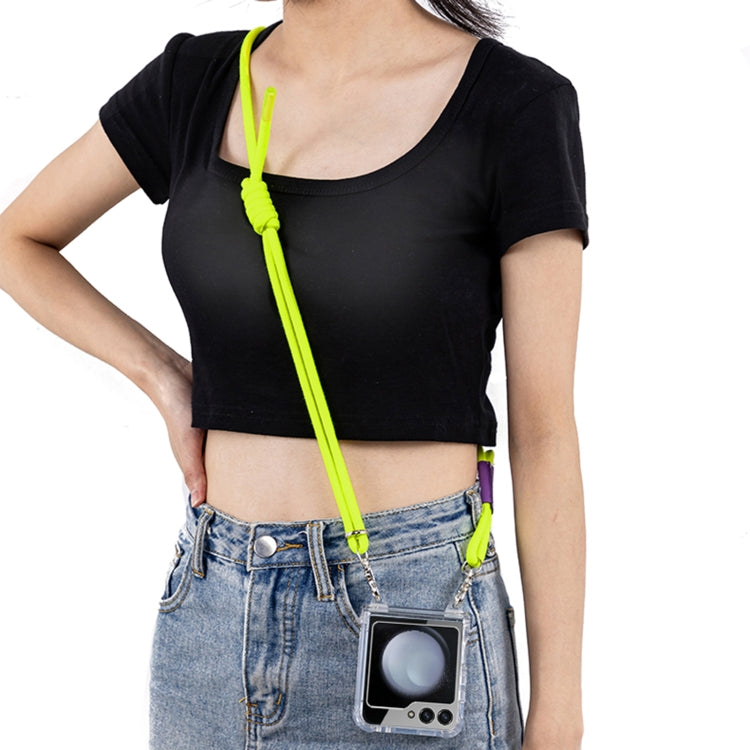 For Samsung Galaxy Z Flip6 / Flip7 FE GKK Airbag Hinge Full Coverage Phone Case with Crossbody Rope(Yellow) - Galaxy Z Flip6 5G Cases by GKK | Online Shopping UK | buy2fix