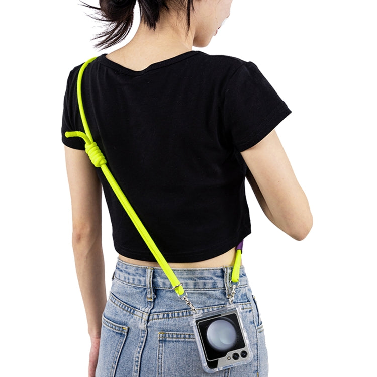 For Samsung Galaxy Z Flip6 / Flip7 FE GKK Airbag Hinge Full Coverage Phone Case with Crossbody Rope(Yellow) - Galaxy Z Flip6 5G Cases by GKK | Online Shopping UK | buy2fix