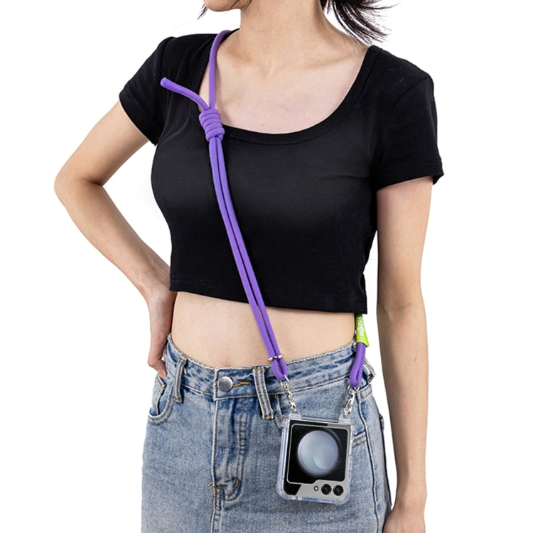 For Samsung Galaxy Z Flip6 / Flip7 FE GKK Airbag Hinge Full Coverage Phone Case with Crossbody Rope(Purple) - Galaxy Z Flip6 5G Cases by GKK | Online Shopping UK | buy2fix