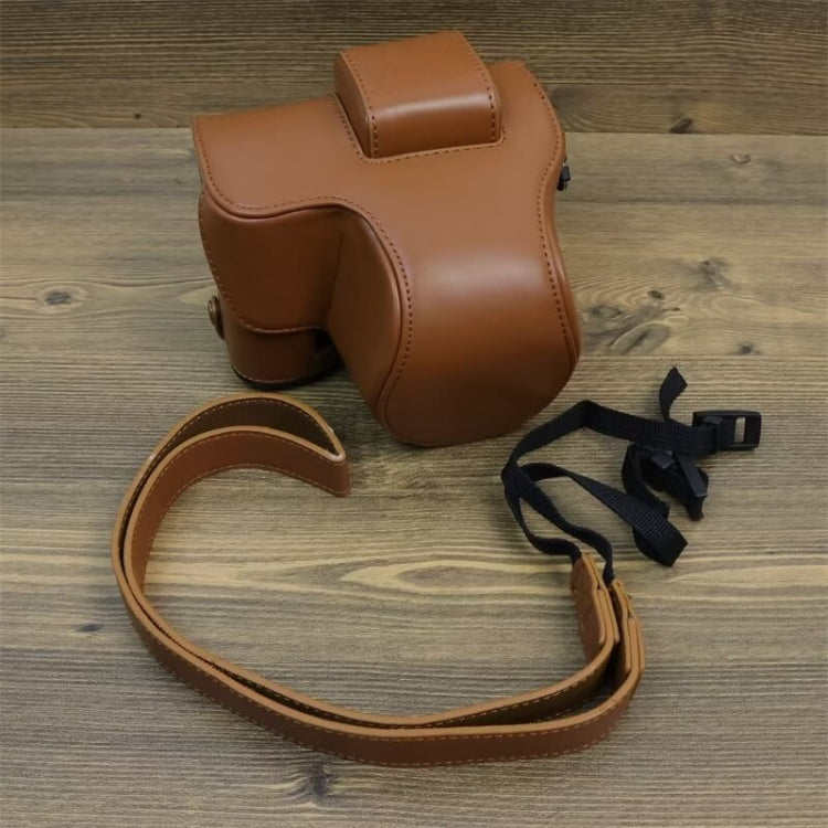 For FUJIFILM X-S20 Full Body Leather Camera Case Bag with Strap(Brown) - Leather Bag by buy2fix | Online Shopping UK | buy2fix