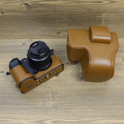 For FUJIFILM X-S20 Full Body Leather Camera Case Bag with Strap(Brown) - Leather Bag by buy2fix | Online Shopping UK | buy2fix