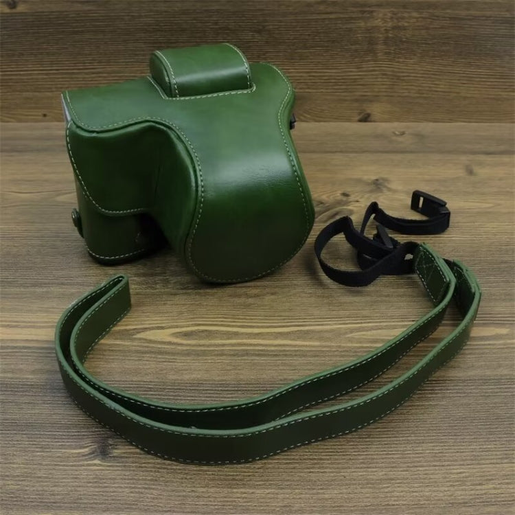For FUJIFILM X-S20 Full Body Leather Camera Case Bag with Strap(Green) - Leather Bag by buy2fix | Online Shopping UK | buy2fix