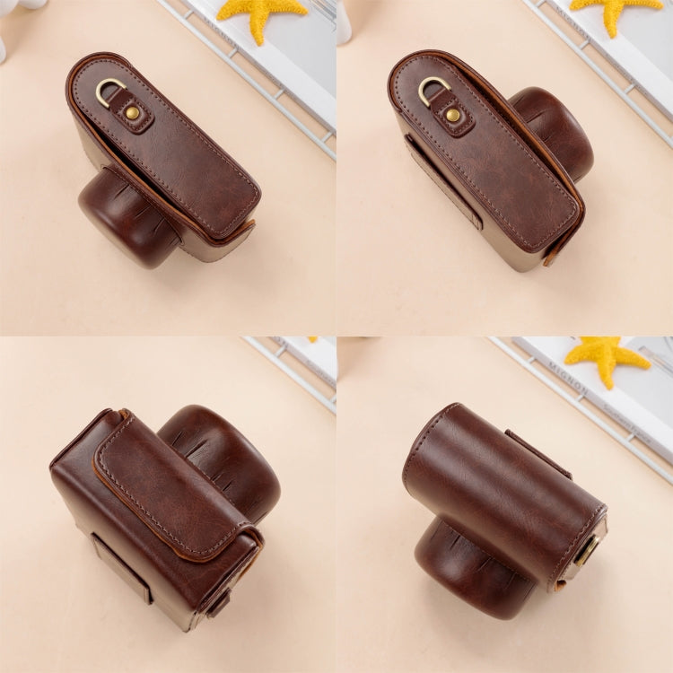 For FUJIFILM X100VI Full Body Leather Camera Case Bag with Strap(Brown) - Leather Bag by buy2fix | Online Shopping UK | buy2fix