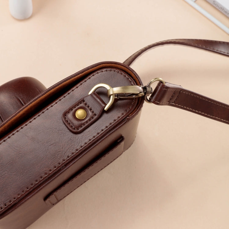 For FUJIFILM X100VI Full Body Leather Camera Case Bag with Strap(Coffee) - Leather Bag by buy2fix | Online Shopping UK | buy2fix