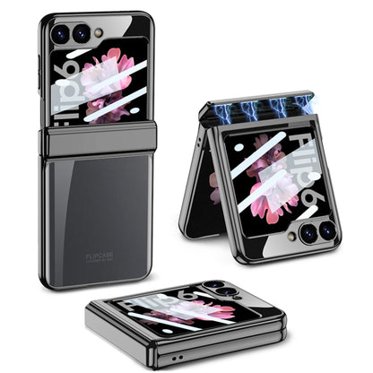 For Samsung Galaxy Z Flip6 / Flip7 FE GKK Integrated Magnetic Fold Hinge Shockproof Phone Case(Black) - Galaxy Z Flip6 5G Cases by GKK | Online Shopping UK | buy2fix