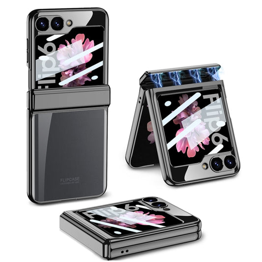 For Samsung Galaxy Z Flip6 / Flip7 FE GKK Integrated Magnetic Fold Hinge Shockproof Phone Case(Black) - Galaxy Z Flip6 5G Cases by GKK | Online Shopping UK | buy2fix