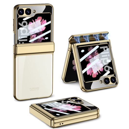 For Samsung Galaxy Z Flip6 / Flip7 FE GKK Integrated Magnetic Fold Hinge Shockproof Phone Case(Gold) - Galaxy Z Flip6 5G Cases by GKK | Online Shopping UK | buy2fix