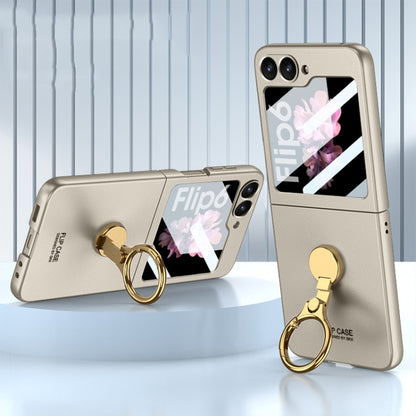 For Samsung Galaxy Z Flip6 / Flip7 FE GKK Integrated Ultra-thin Triaxial Ring Holder PC Phone Case(Titanium Grey) - Galaxy Z Flip6 5G Cases by GKK | Online Shopping UK | buy2fix