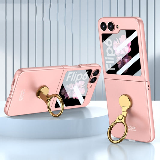 For Samsung Galaxy Z Flip6 / Flip7 FE GKK Integrated Ultra-thin Triaxial Ring Holder PC Phone Case(Pink) - Galaxy Z Flip6 5G Cases by GKK | Online Shopping UK | buy2fix