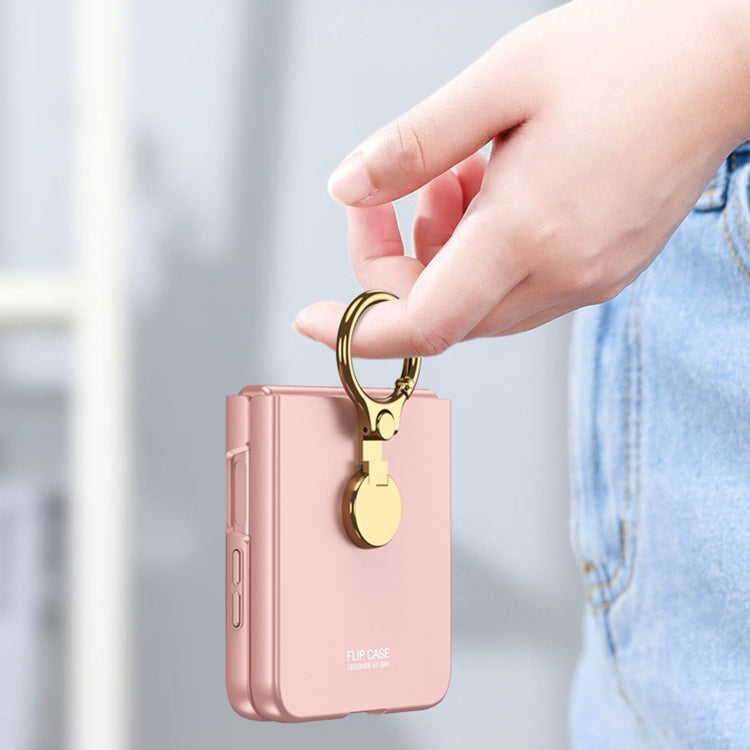 For Samsung Galaxy Z Flip6 / Flip7 FE GKK Integrated Ultra-thin Triaxial Ring Holder PC Phone Case(Pink) - Galaxy Z Flip6 5G Cases by GKK | Online Shopping UK | buy2fix