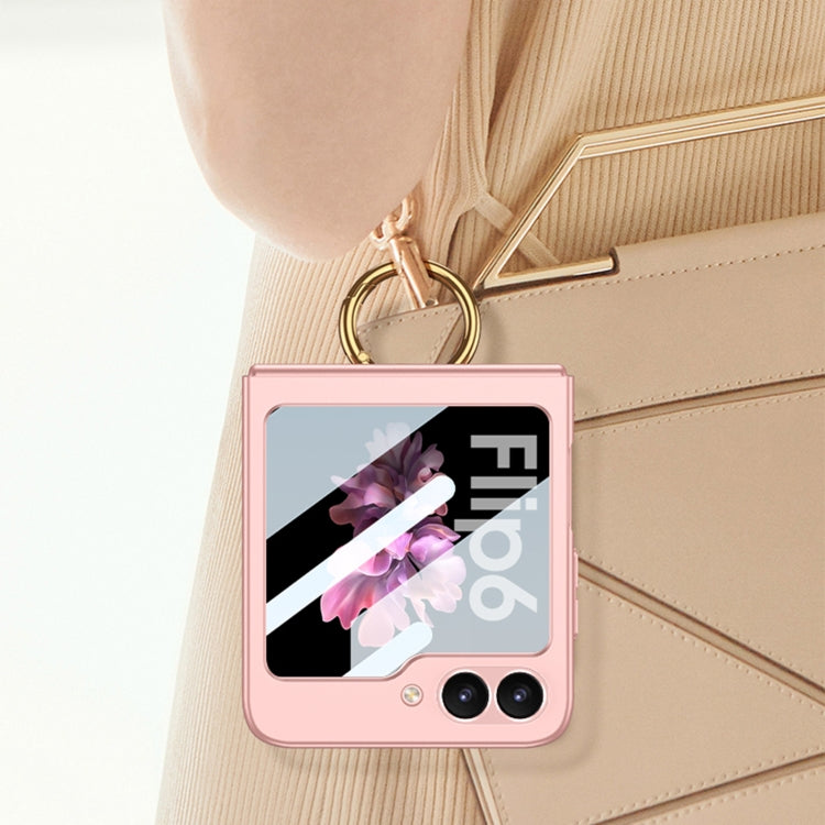 For Samsung Galaxy Z Flip6 / Flip7 FE GKK Integrated Ultra-thin Triaxial Ring Holder PC Phone Case(Pink) - Galaxy Z Flip6 5G Cases by GKK | Online Shopping UK | buy2fix
