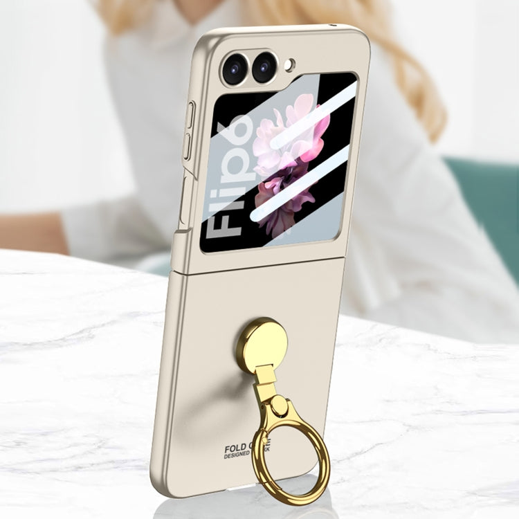 For Samsung Galaxy Z Flip6 / Flip7 FE GKK Integrated Ultra-thin Triaxial Ring Holder PC Phone Case(Pink) - Galaxy Z Flip6 5G Cases by GKK | Online Shopping UK | buy2fix