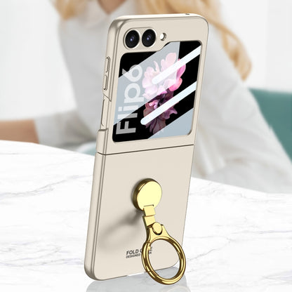 For Samsung Galaxy Z Flip6 / Flip7 FE GKK Integrated Ultra-thin Triaxial Ring Holder PC Phone Case(Pink) - Galaxy Z Flip6 5G Cases by GKK | Online Shopping UK | buy2fix